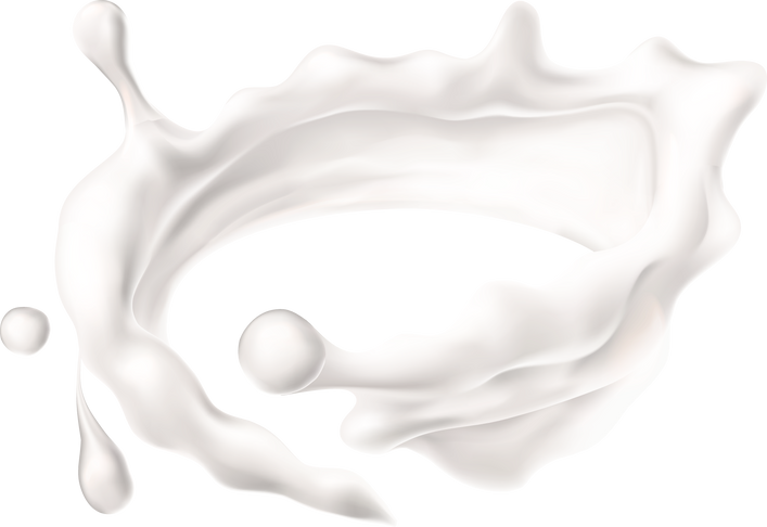 3d realistic milk splash